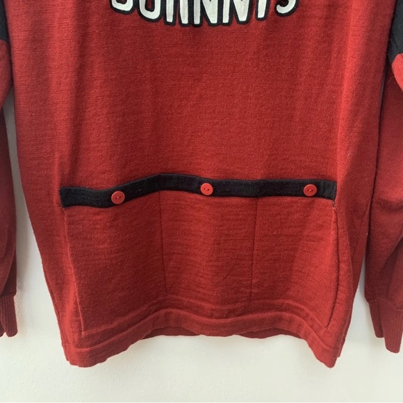 Mellow Johnnys Earth Wind & Rider Mens US Medium 100% Merino Cycling Jumper Red - Picture 8 of 8